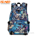 2022 Spring Season Colorful USB Charge Type Waterproof High School Students Backpack Book Bag